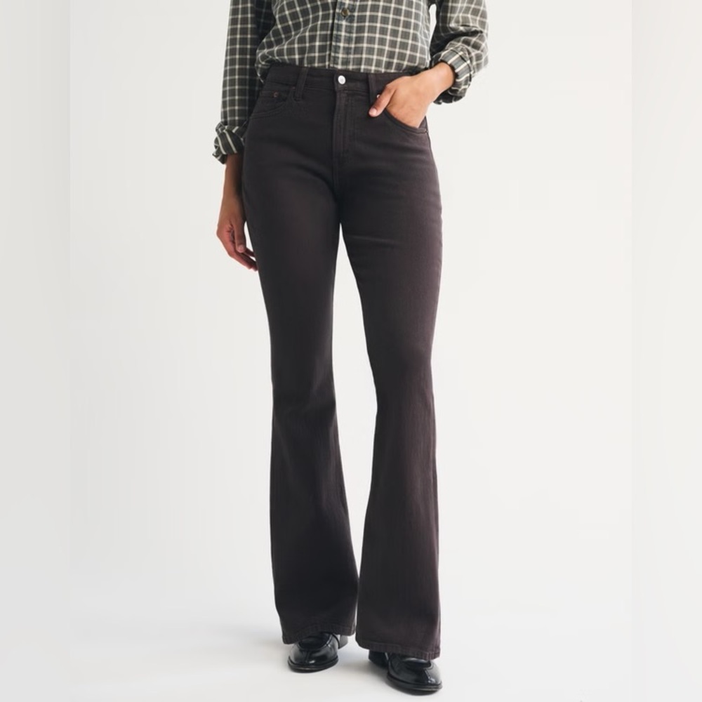 Abercrombie & Fitch Dark Brown Flare Jeans